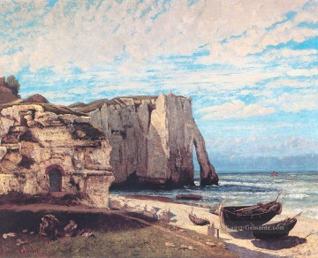  realistisch kunst - Die Klippe bei Etretat Nach der Sturm realistischen Maler Gustave Courbet